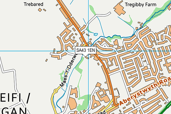 SA43 1EN map - OS VectorMap District (Ordnance Survey)