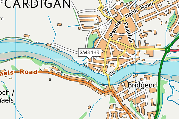 SA43 1HR map - OS VectorMap District (Ordnance Survey)