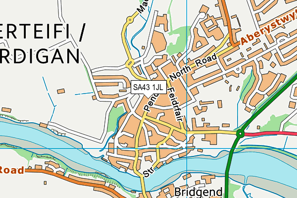 Map of CARDIGAN BREWERY LTD at district scale
