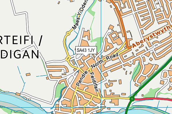 SA43 1JY map - OS VectorMap District (Ordnance Survey)