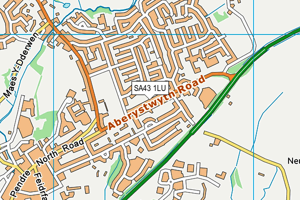 SA43 1LU map - OS VectorMap District (Ordnance Survey)