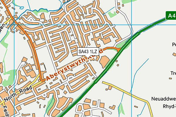 SA43 1LZ map - OS VectorMap District (Ordnance Survey)