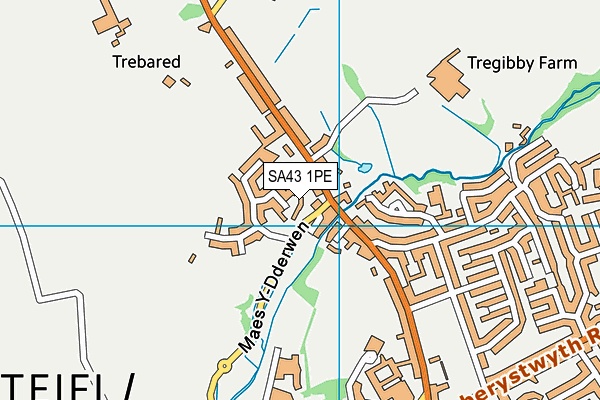 Map of T. I. DAVIES A'I FAB CYF. at district scale