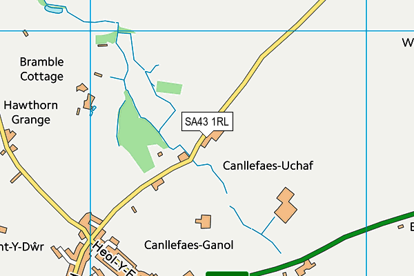 SA43 1RL map - OS VectorMap District (Ordnance Survey)