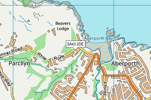 Ysgol Aberporth map (SA43 2DE) - OS VectorMap District (Ordnance Survey)