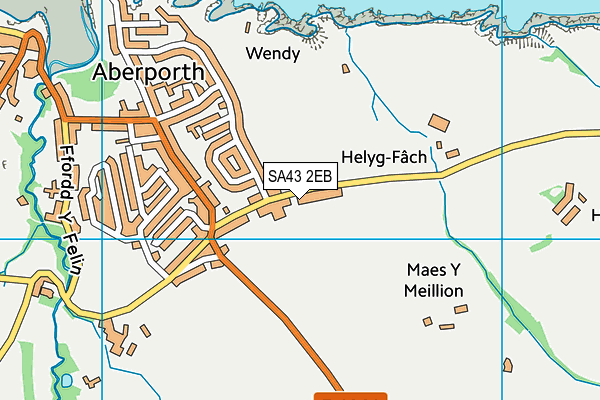 SA43 2EB map - OS VectorMap District (Ordnance Survey)