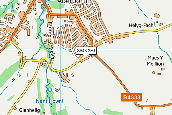 SA43 2EJ map - OS VectorMap District (Ordnance Survey)