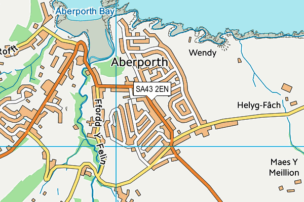 SA43 2EN map - OS VectorMap District (Ordnance Survey)