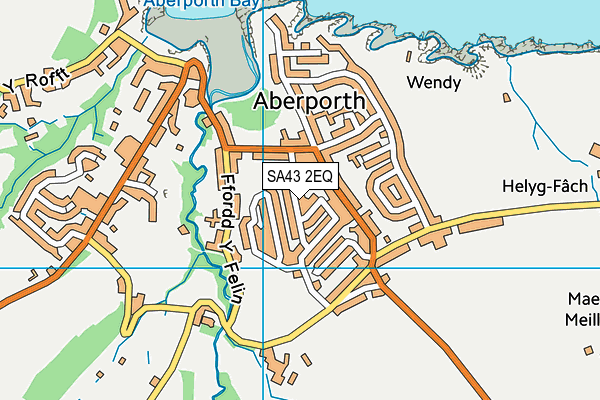 SA43 2EQ map - OS VectorMap District (Ordnance Survey)