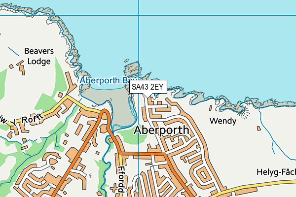 SA43 2EY map - OS VectorMap District (Ordnance Survey)