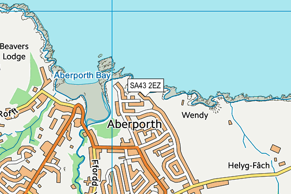 SA43 2EZ map - OS VectorMap District (Ordnance Survey)