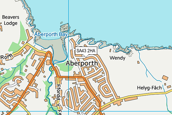 SA43 2HA map - OS VectorMap District (Ordnance Survey)