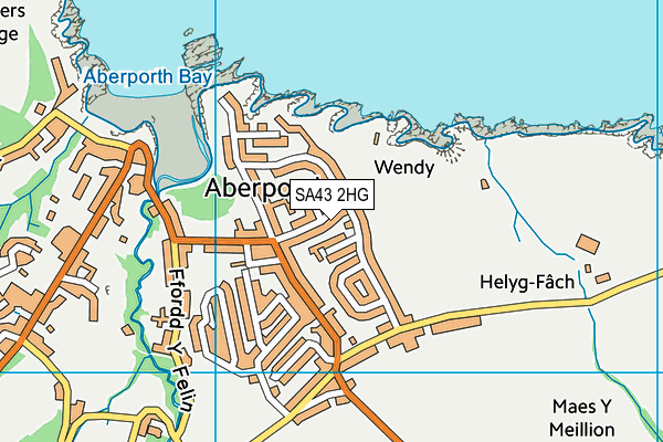 SA43 2HG map - OS VectorMap District (Ordnance Survey)