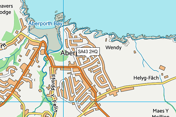 SA43 2HQ map - OS VectorMap District (Ordnance Survey)