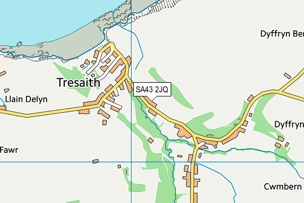SA43 2JQ map - OS VectorMap District (Ordnance Survey)