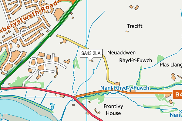 SA43 2LA map - OS VectorMap District (Ordnance Survey)