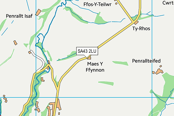 SA43 2LU map - OS VectorMap District (Ordnance Survey)