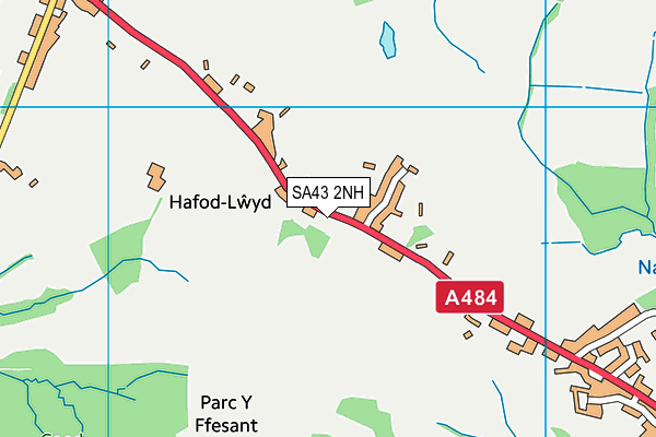 SA43 2NH map - OS VectorMap District (Ordnance Survey)