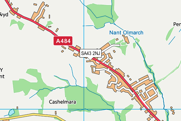 SA43 2NJ map - OS VectorMap District (Ordnance Survey)