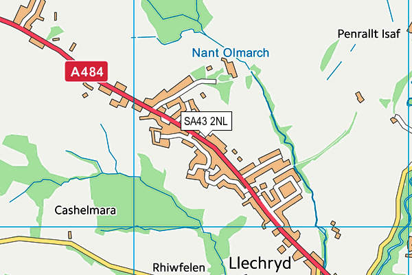 SA43 2NL map - OS VectorMap District (Ordnance Survey)