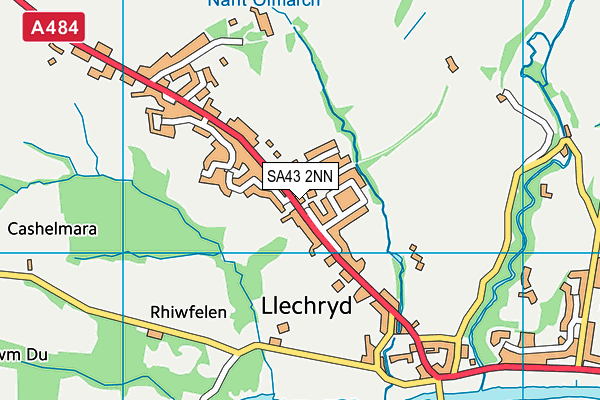 SA43 2NN map - OS VectorMap District (Ordnance Survey)