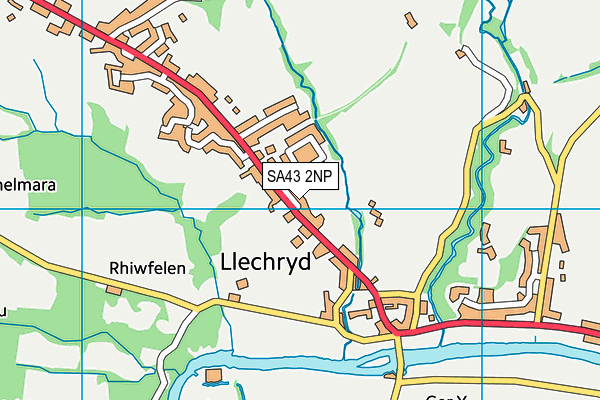 SA43 2NP map - OS VectorMap District (Ordnance Survey)