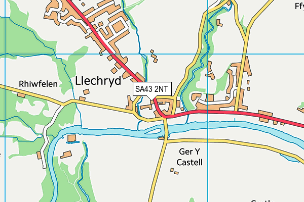 SA43 2NT map - OS VectorMap District (Ordnance Survey)