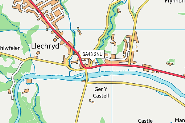 SA43 2NU map - OS VectorMap District (Ordnance Survey)