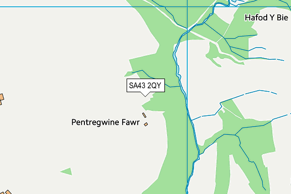 SA43 2QY map - OS VectorMap District (Ordnance Survey)