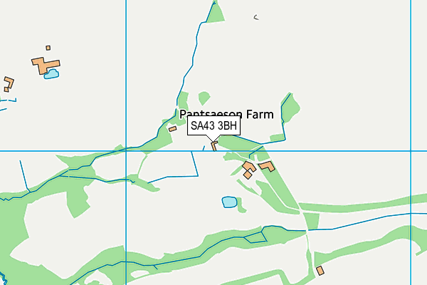 SA43 3BH map - OS VectorMap District (Ordnance Survey)
