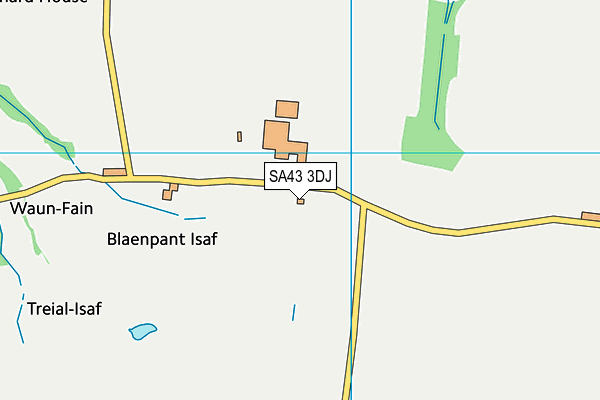 SA43 3DJ map - OS VectorMap District (Ordnance Survey)