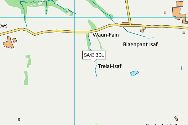 SA43 3DL map - OS VectorMap District (Ordnance Survey)