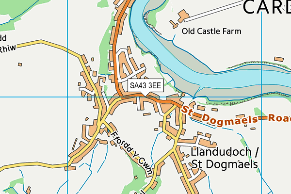 SA43 3EE map - OS VectorMap District (Ordnance Survey)