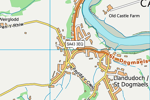 SA43 3EQ map - OS VectorMap District (Ordnance Survey)
