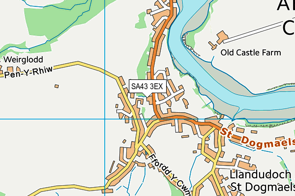 SA43 3EX map - OS VectorMap District (Ordnance Survey)
