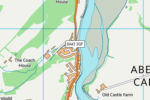 SA43 3GF map - OS VectorMap District (Ordnance Survey)