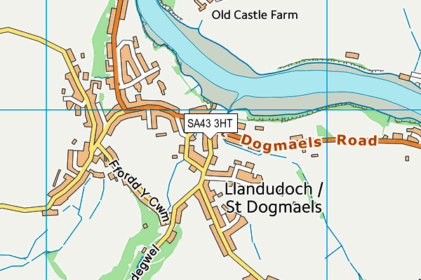 SA43 3HT map - OS VectorMap District (Ordnance Survey)