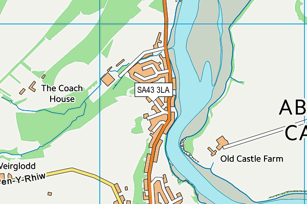SA43 3LA map - OS VectorMap District (Ordnance Survey)