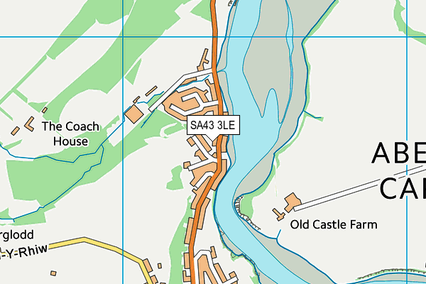 SA43 3LE map - OS VectorMap District (Ordnance Survey)