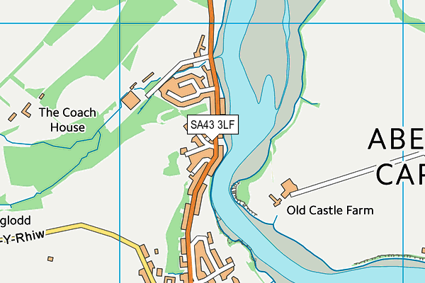 SA43 3LF map - OS VectorMap District (Ordnance Survey)