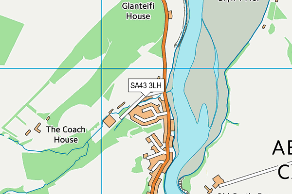 SA43 3LH map - OS VectorMap District (Ordnance Survey)