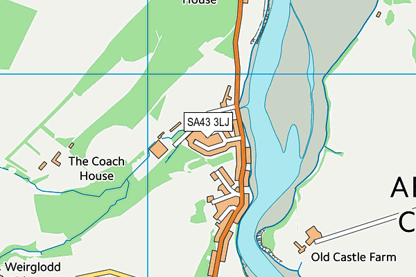 SA43 3LJ map - OS VectorMap District (Ordnance Survey)