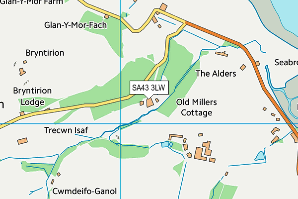 SA43 3LW map - OS VectorMap District (Ordnance Survey)