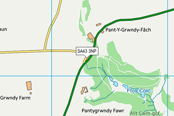 SA43 3NP map - OS VectorMap District (Ordnance Survey)