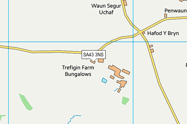 SA43 3NS map - OS VectorMap District (Ordnance Survey)