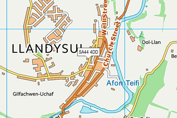 SA44 4DD map - OS VectorMap District (Ordnance Survey)