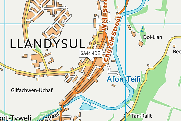 SA44 4DE map - OS VectorMap District (Ordnance Survey)