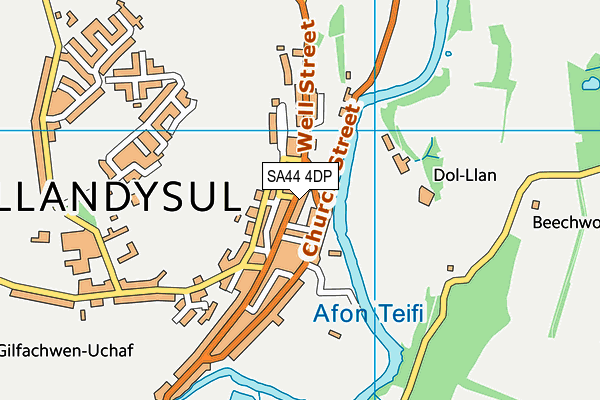 SA44 4DP map - OS VectorMap District (Ordnance Survey)