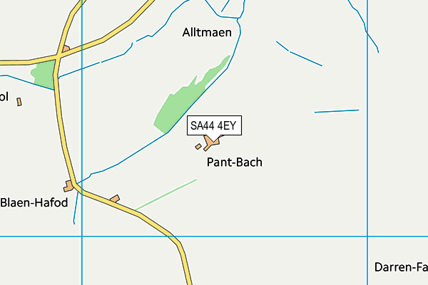 SA44 4EY map - OS VectorMap District (Ordnance Survey)