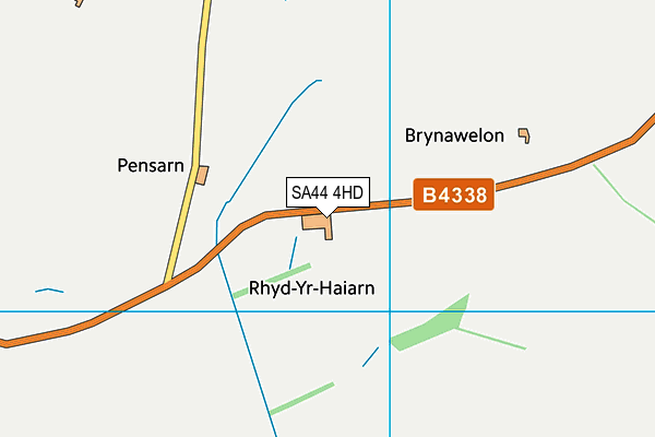 SA44 4HD map - OS VectorMap District (Ordnance Survey)